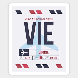 Vienna (VIE) Airport Code Baggage Tag Magnet